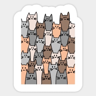 Army of cats Sticker